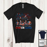 MacnyStore - Personalized Custom Name Cousin Crew, Adorable 4th Of July Firework, Family Patriotic T-Shirt