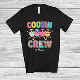 MacnyStore - Personalized Custom Name Cousin Crew; Lovely Easter Four Eggs Sunglasses; Family Egg Hunt T-Shirt