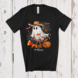 MacnyStore - Personalized Custom Name Cowboy Social Worker Boo Ghost; Lovely Halloween Western Pumpkin T-Shirt