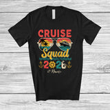 MacnyStore - Personalized Custom Name Cruise Squad 2026; Joyful Summer Vacation Sunglasses; Vintage Retro T-Shirt