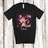 MacnyStore - Personalized Custom Name Dabbing Axolotl; Lovely 4th Of July Axolotl Girls Women; Patriotic T-Shirt