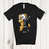 MacnyStore - Personalized Custom Name Dabbing Chow Chow Skeleton; Joyful Halloween Costume Family T-Shirt