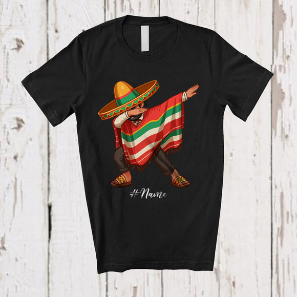 MacnyStore - Personalized Custom Name Dabbing Mexican Man; Joyful Cinco de Mayo Mexican Proud Family T-Shirt