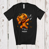 MacnyStore - Personalized Custom Name Dabbing Poodle Pumpkin Face; Scary Halloween Animal Family T-Shirt