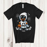 MacnyStore - Personalized Custom Name Dachshund Boo Ghost Cosplay; Lovely Halloween Animal Sunglasses T-Shirt