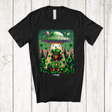 MacnyStore - Personalized Custom Name Dachshund Leprechaun UFO; Joyful St. Patrick's Day Stolen Shamrock T-Shirt
