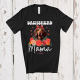 MacnyStore - Personalized Custom Name Dachshund Mama; Adorable Mother's Day Flowers Bandana; Family T-Shirt