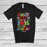 MacnyStore - Personalized Custom Name Dad Class of 2025 3rd Grade Graduate; Proud Graduation Family T-Shirt
