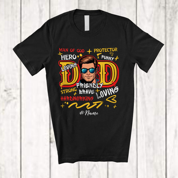 MacnyStore - Personalized Custom Name Dad Definition Protector; Amazing Father's Day Dad Sunglasses T-Shirt