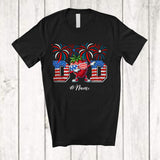 MacnyStore - Personalized Custom Name Dad; Humorous 4th Of July Father's Day Dabbing Strawberry Fruit T-Shirt