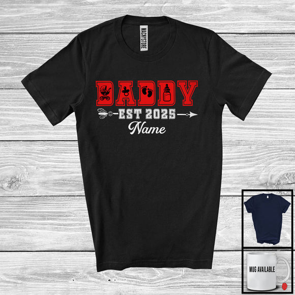 MacnyStore - Personalized Custom Name Daddy Est 2025, Amazing Halloween Pregnancy Announcement, Family T-Shirt