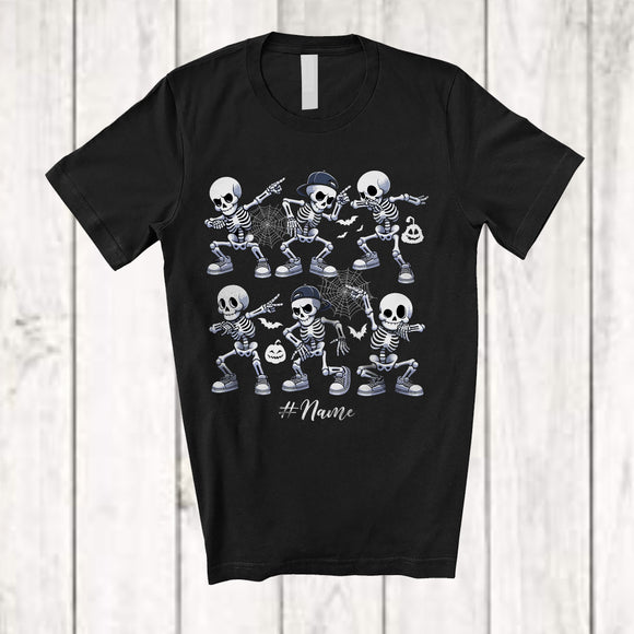 MacnyStore - Personalized Custom Name Dancing Skeletons Dance Challenge; Joyful Halloween Boys Girls Dancer T-Shirt