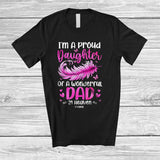 MacnyStore - Personalized Custom Name Daughter Of Wonderful Dad In Heaven; Proud Father's Day Memories T-Shirt