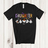 MacnyStore - Personalized Custom Name Daughter; Spooky Halloween Boo Ghost Witch Daughter; Family Group T-Shirt