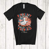 MacnyStore - Personalized Custom Name Democracy Is Dying; Joyful 4th Of July Duck US Flag; Patriotic T-Shirt