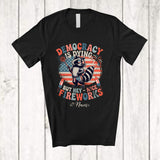 MacnyStore - Personalized Custom Name Democracy Is Dying; Joyful 4th Of July Raccoon US Flag; Patriotic T-Shirt