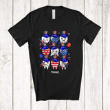 MacnyStore - Personalized Custom Name Dental Assistant Firecrackers Uncle Sam; Lovely 4th Of July Dentist T-Shirt