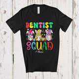 MacnyStore - Personalized Custom Name Dentist Squad; Awesome Easter Three Bunny Gnomes; Egg Hunting T-Shirt