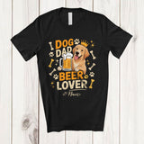 MacnyStore - Personalized Custom Name Dog Father Beer Lover; Lovely Father's Day Drinking Drunker Paws T-Shirt