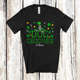 MacnyStore - Personalized Custom Name Dog Groomer; Fantastic St. Patrick's Day Leprechaun Skeleton T-Shirt