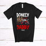 MacnyStore - Personalized Custom Name Donkey Dad; Lovely Father's Day Donkey On Trailer Tractor; Farmer T-Shirt
