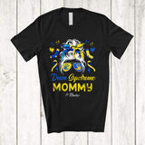 MacnyStore - Personalized Custom Name Down Syndrome Mommy; Lovely Mother's Day Messy Bun Hair; Family T-Shirt