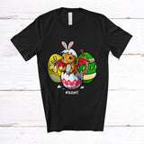MacnyStore - Personalized Custom Name Dragon Bunny Inside Easter Egg; Lovely Easter Dragon Egg Hunt Family T-Shirt
