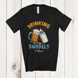 MacnyStore - Personalized Custom Name Drinking Buddies; Joyful Father's Day Beer Milk Bottle; Family T-Shirt