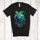 MacnyStore - Personalized Custom Name Earth Day 2025; Lovely Earth Day Sea Turtle Art; Save the Planet T-Shirt