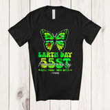 MacnyStore - Personalized Custom Name Earth Day 55st Anniversary 2025; Lovely Butterfly Environment T-Shirt