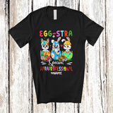 MacnyStore - Personalized Custom Name Egg-Stra Special Paraprofessional; Amazing Easter Extra Three Bunnies In Eggs T-Shirt