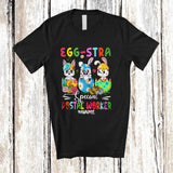 MacnyStore - Personalized Custom Name Egg-Stra Special Postal Worker; Amazing Easter Extra Three Bunnies In Eggs T-Shirt