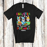 MacnyStore - Personalized Custom Name Egg-Stra Special Social Worker; Amazing Easter Extra Three Bunnies In Eggs T-Shirt