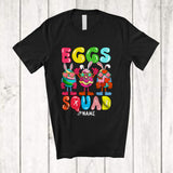 MacnyStore - Personalized Custom Name Eggs Squad; Adorable Easter Three Bunny Eggs Sunglasses T-Shirt