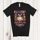 MacnyStore - Personalized Custom Name Eggspert Xylophone Player; Joyful Easter Egg Expert; Musical Instrument T-Shirt