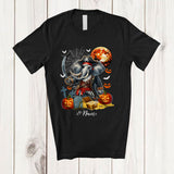 MacnyStore - Personalized Custom Name Elephant Pirate; Lovely Halloween Elephant Wild Animal Pumpkin T-Shirt