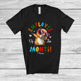 MacnyStore - Personalized Custom Name Employee Of The Month; Joyful Dabbing Capybara Women Girl Family T-Shirt