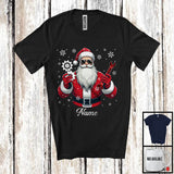 MacnyStore - Personalized Custom Name Engineer Santa, Joyful Christmas Santa Snowing, Careers Group T-Shirt
