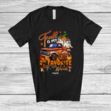 MacnyStore - Personalized Custom Name Fall Is My 2nd Favorite F-Word; Joyful Thanksgiving Cat Pickup T-Shirt