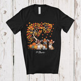 MacnyStore - Personalized Custom Name Fall Tree Chihuahua Owner; Lovely Thanksgiving Fall Tree Pumpkin Family T-Shirt