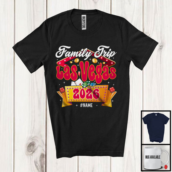 MacnyStore - Personalized Custom Name Family Trip Las Vegas 2026; Awesome Vacation Las Vegas Lover T-Shirt