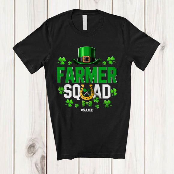 MacnyStore - Personalized Custom Name Farmer Squad; Amazing St. Patrick's Day Leprechaun Hat; Family T-Shirt