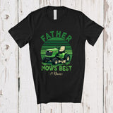 MacnyStore - Personalized Custom Name Father Mows Best; Happy Father's Day Lawn Mower Dad Gardener T-Shirt