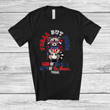 MacnyStore - Personalized Custom Name Feral But Free; Amazing 4th of July Raccoon Sunglasses; Patriotic T-Shirt