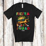 MacnyStore - Personalized Custom Name Fiesta Squad; Joyful Cinco De Mayo Dabbing Mexican Taco; Family T-Shirt