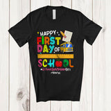 MacnyStore - Personalized Custom Name First Day Of School Bus Driver Life; Lovely Back To School Bus Lover T-Shirt