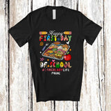 MacnyStore - Personalized Custom Name First Day Of School Lunch Lady; Amusing Back To School Tools Leopard T-Shirt