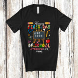 MacnyStore - Personalized Custom Name First Day Of School Principal; Amusing Back To School Tools Leopard T-Shirt