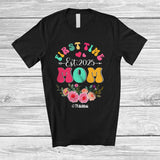 MacnyStore - Personalized Custom Name First Time Mom Est. 2025; Lovely Mother's Day Pregnancy Flowers T-Shirt