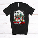 MacnyStore - Personalized Custom Name Forget Milk Give Me Beagles; Joyful Christmas Three Santa Family T-Shirt